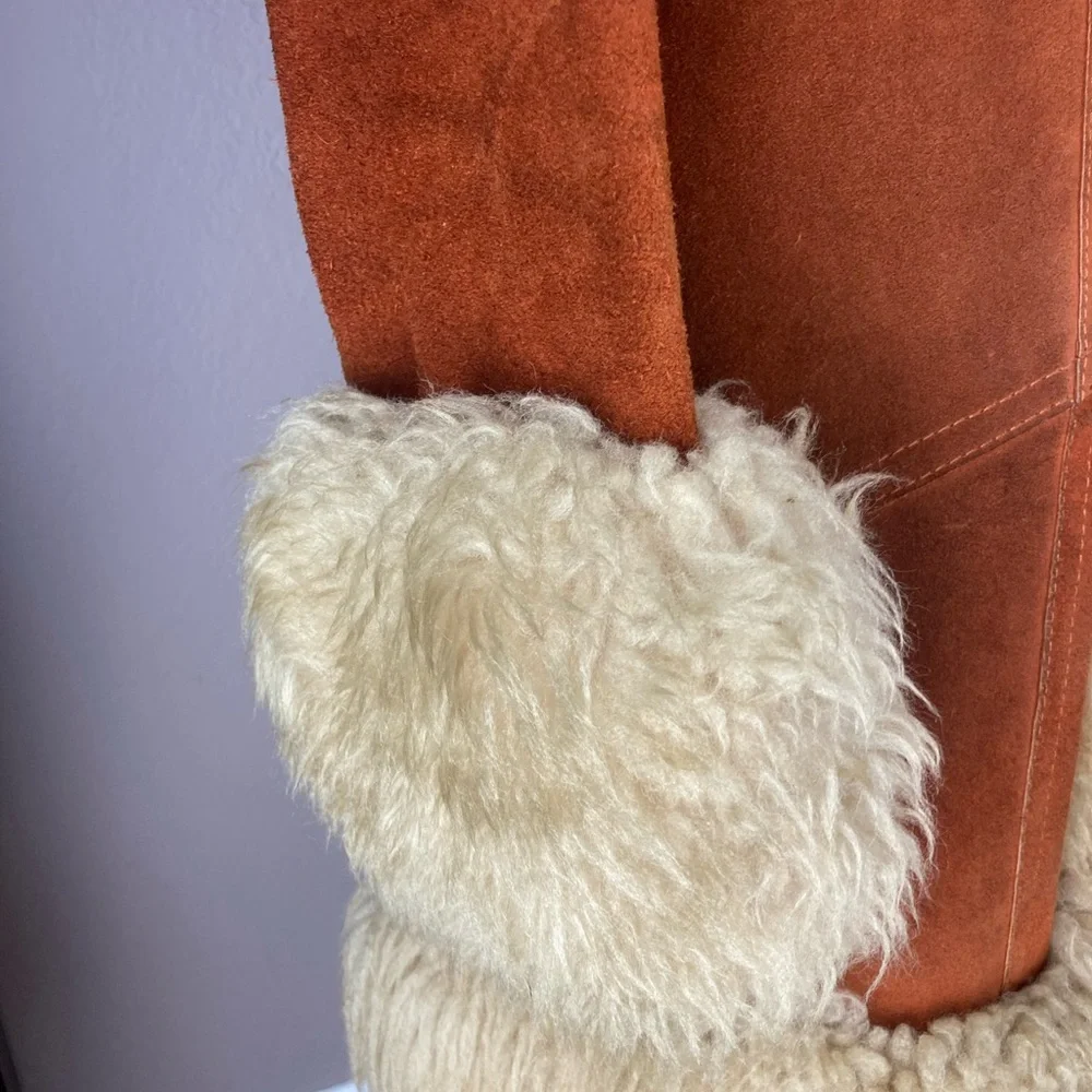 1960s / 1970s Gastown Suede and Shearling Penny Lane Coat - S/M - Picture 5 of 16